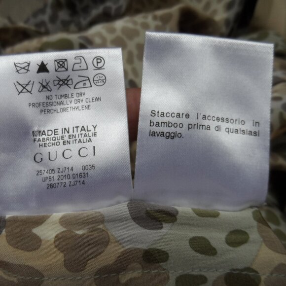 New Gucci 100% Silk Beige Leopard Print Drop-Waist Belted Sheath Dress Size 40-4 - Picture 16 of 16